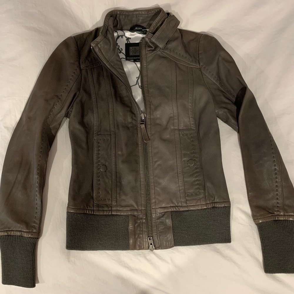 mackage leather jacket